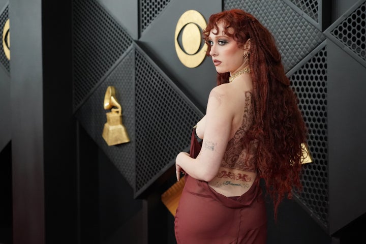 Chappell Roan arrives at the 68th Annual Grammy Awards on Sunday.