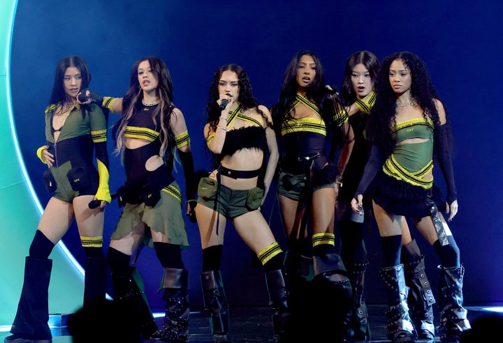 Best New Artist nominees KATSEYE performed their hit 