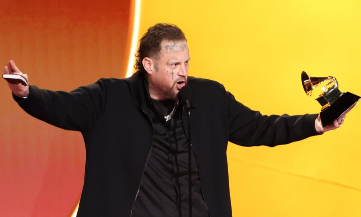 Jelly Roll sang praises to Jesus as he accepted the honor of Best Contemporary Country Album.