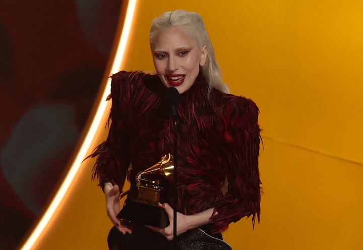 Lady Gaga accepts the award for Best Pop Vocal Album for 