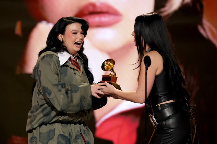 Lola Young was delighted to accept the award for Best Pop Solo Performance for 