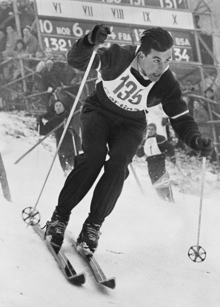 Austria’s Tony Sailer winning his second gold in the slalom.