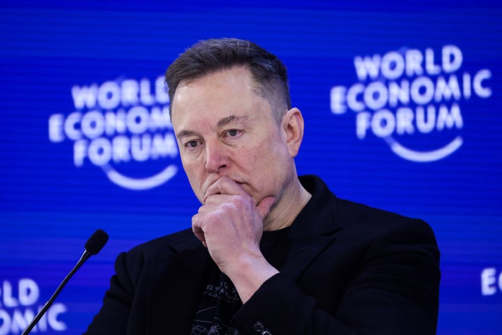 Elon Musk, chief executive officer of Tesla Inc., during the World Economic Forum in Davos, Switzerland, on Jan. 22, 2026. French authorities have ordered the billionaire to appear for questioning on April 20.