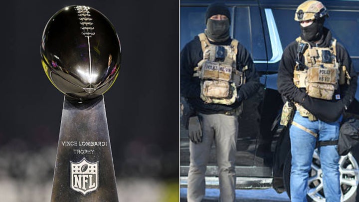 A letter from the Super Bowl host committee, obtained by The Washington Post, says federal agents (right) have no planned operations associated with the big game.
