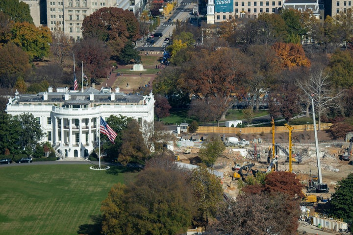 Construction crews continue to remove the East Wing of the White House and prepare for the new ballroom construction.