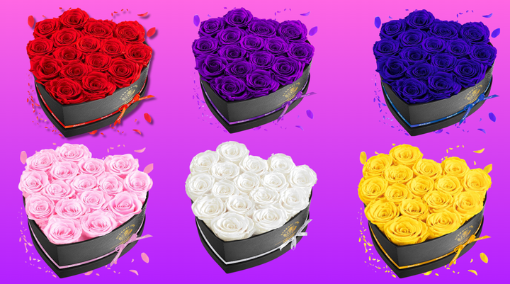 The bouquet comes in a selection of vibrant colors.