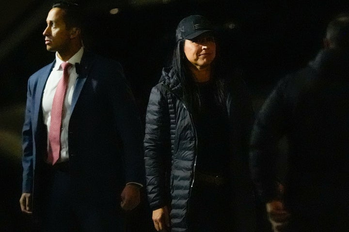 Director of National Intelligence Tulsi Gabbard enters the Fulton County Election HUB as the FBI takes Fulton County 2020 Election ballots, Wednesday, Jan. 28, 2026, in Union City, Ga., near Atlanta. (AP Photo/Mike Stewart)