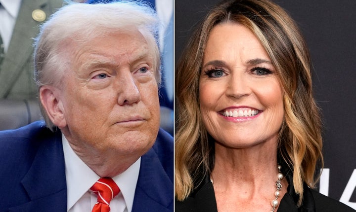 Donald Trump and Savannah Guthrie.