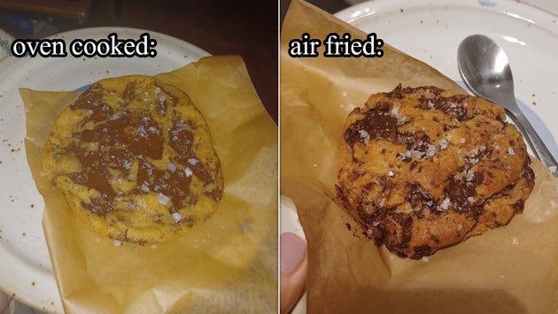  air fried on the right. I prefer the latter
