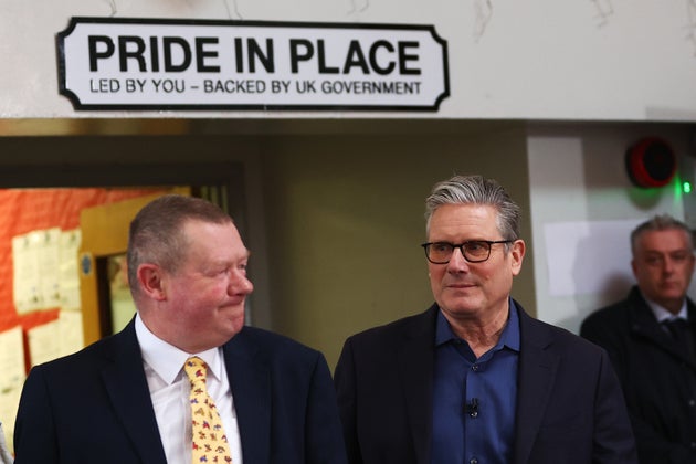 Keir Starmer arrives to deliver a speech n St Leonards-on-Sea, East Sussex.