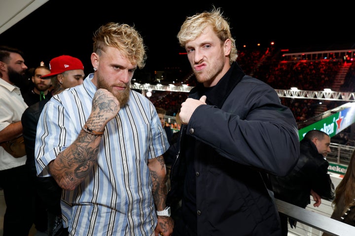 Jake Paul, left, was criticized by his brother Logan Paul for his opinion of Bad Bunny.