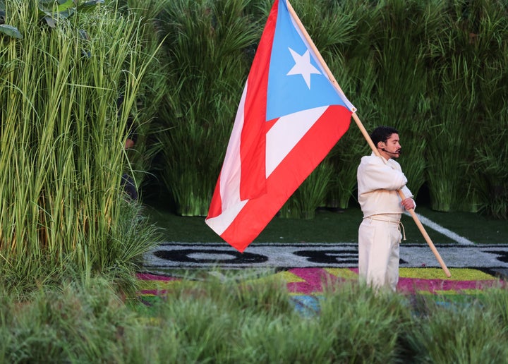 The light blue of the Puerto Rican flag in Bad Bunny's show carried special meaning.
