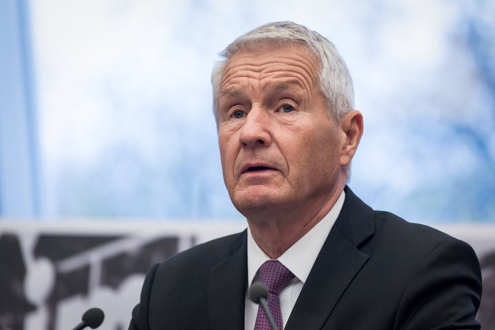 Former Norwegian Prime Minister Thorbjørn Jagland sits at the Council of Europe in Strasbourg, France on Nov. 16, 2016. Authorities are investigating Jagland after the latest Epstein files revealed communications between the Norwegian official and the late financier.