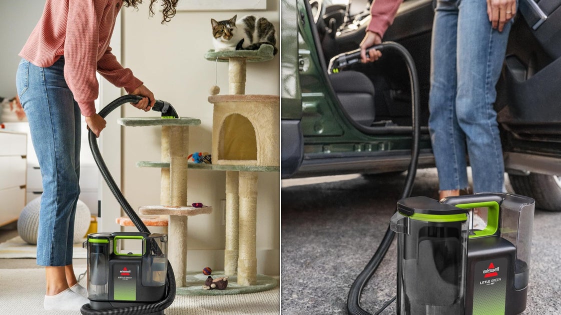 Not Even 'A Demon Cat With IBS' Stands A Chance Against This Little Green Carpet Cleaner — And It's On Sale
