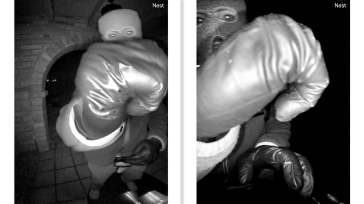 Images from a surveillance camera show a person outside the home of Nancy Guthrie.