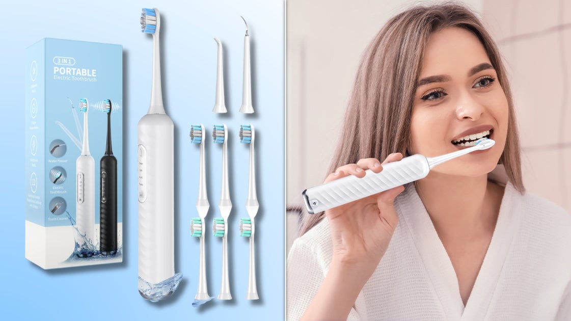 This Electric Toothbrush Has A Built-In Water Flosser So Strong, It Can 'Probably Power-Wash My Driveway' — And It's On Sale - HuffPost by Shopping Editor