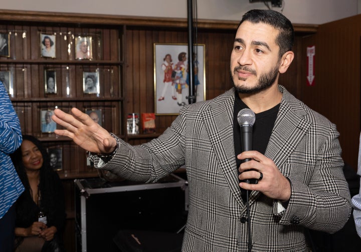 Abdul El- Sayed attends the Detroit Association of Black Organizations (DABO) Christmas Party at the Bridge Center on Dec. 16, 2025, in Detroit, Michigan. 
