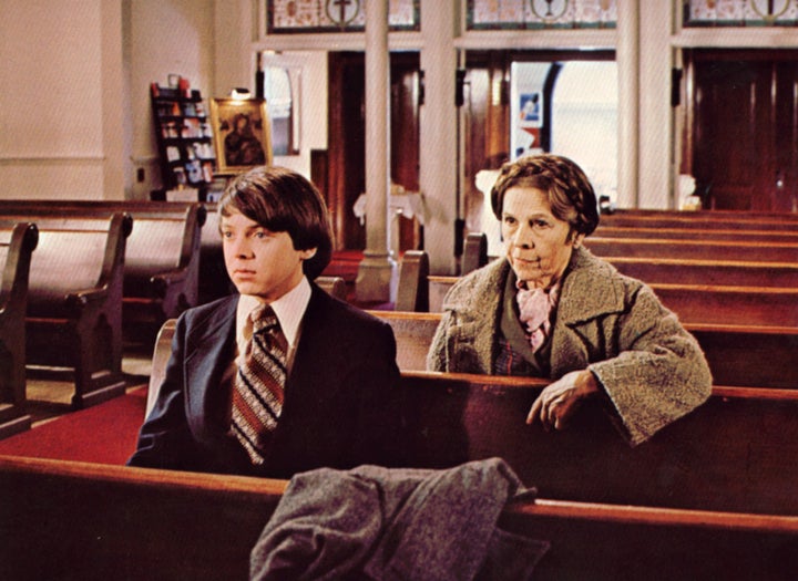 Bud Cort and Ruth Gordon as the title characters in Harold And Maude