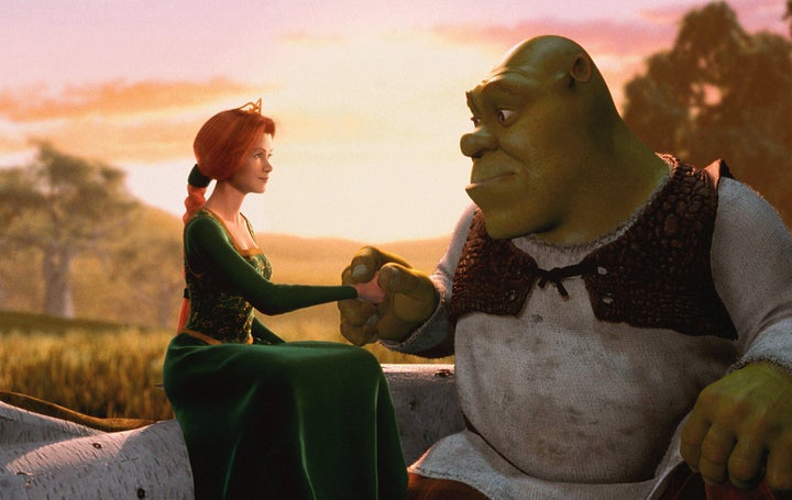 Fiona and Shrek as depicted in the first Shrek movie