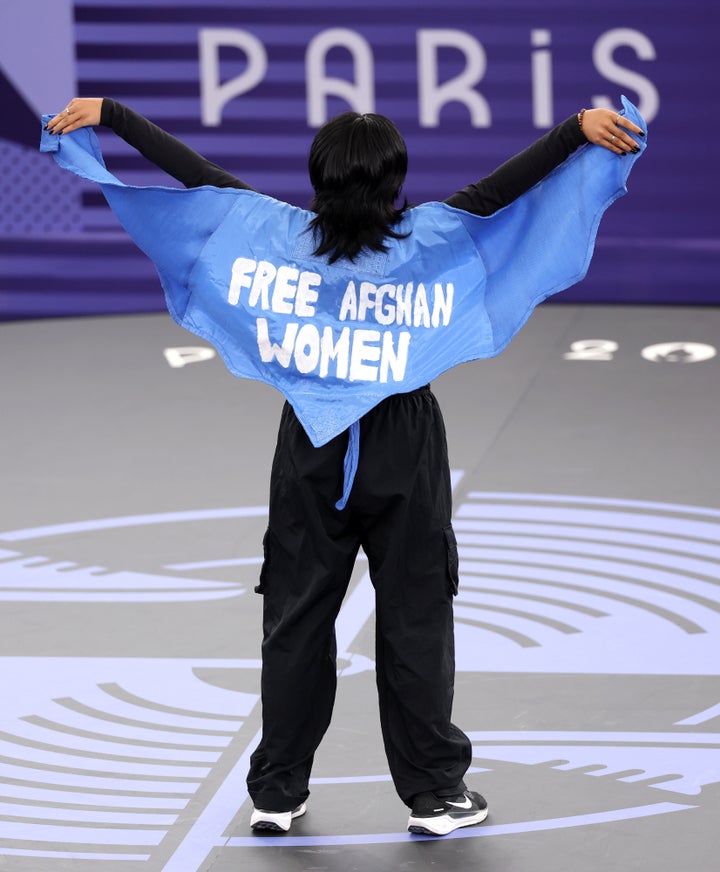 B-girl Talash wore a "Free Afghan women" sign that got her disqualified from the 2024 Paris Games.