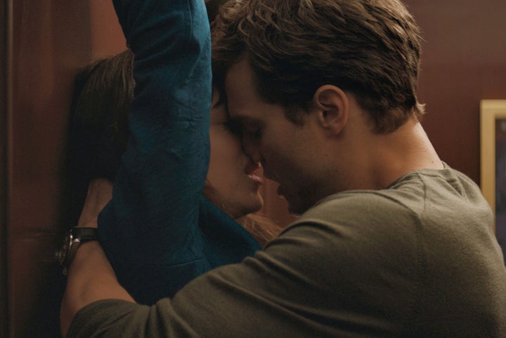 Dakota Johnson and Jamie Dornan in Fifty Shades Of Grey