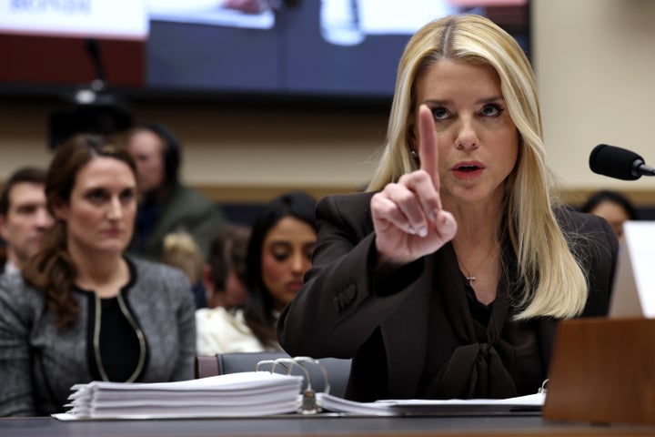 Attorney General Pam Bondi testifies before the House Judiciary Committee in Washington, D.C., on Feb. 11.