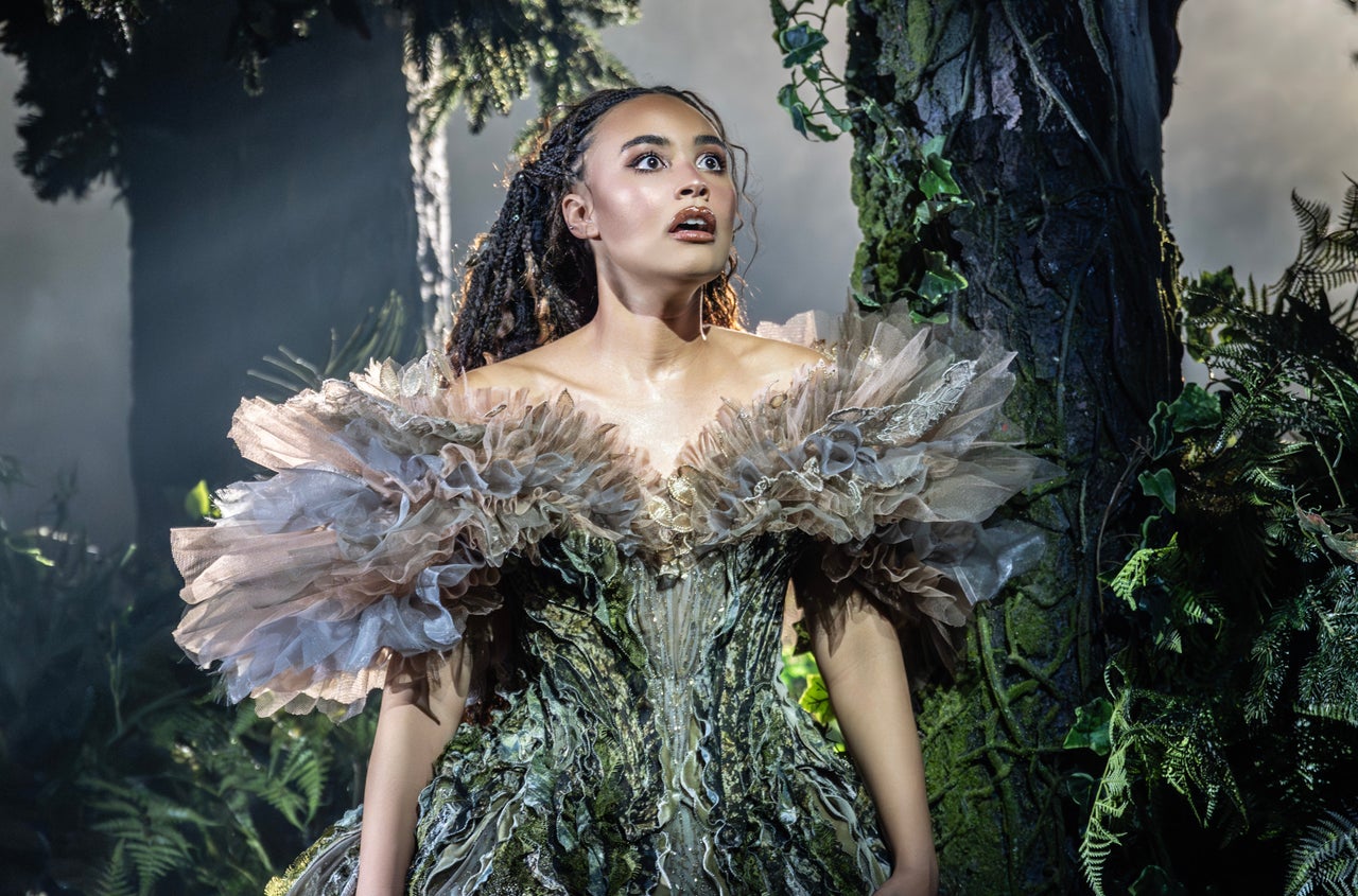 Chumisa Dornford-May in character as Cinderella in the Bridge Theatre's current production of Into The Woods