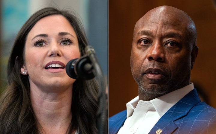 Britt (left) and Scott, the sole Black Republican senator.