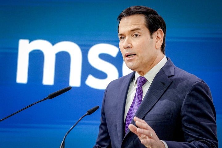 U.S. Secretary of State Marco Rubio today made a conciliatory but not uncritical speech to Europe at the Munich Security Conference. (Photo by Kay Nietfeld/picture alliance via Getty Images)