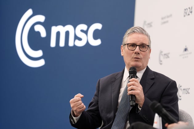 Britain's Prime Minister Keir Starmer takes part in a panel discussion with President of the European Commission Ursula von der Leyen and moderated by Christine Amanpour at the Munich Security Conference in Munich, Germany, Saturday Feb. 14, 2026. (Stefan Rousseau/Pool Photo via AP)