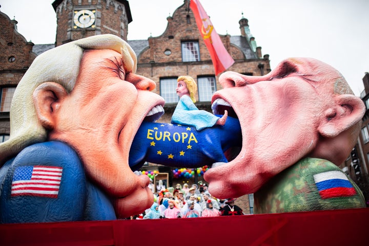 Trump and Epstein get the carnival treatment in Germany. And it's brutal.