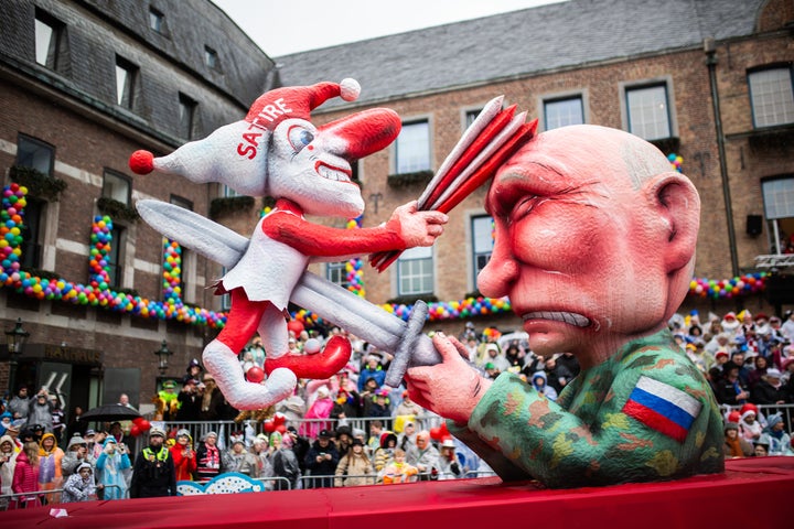 Trump and Epstein get the carnival treatment in Germany. And it's brutal.