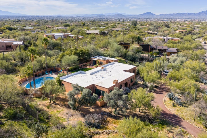 An aerial view of Nancy Guthrie's house. the mother of 