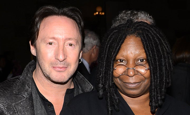 Julian Lennon and Whoopi Goldberg at a gala in New York City in 2012.