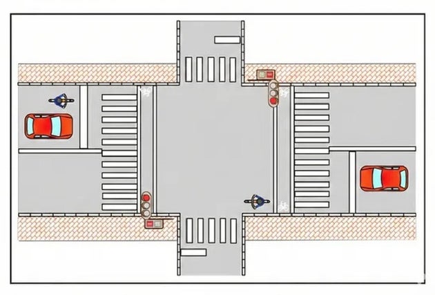 自転車の停止位置