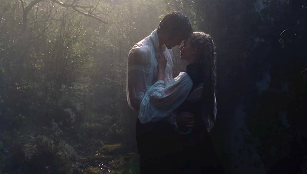 Jacob Elordi and Margot Robbie as Heathcliff and Cathy in Wuthering Heights