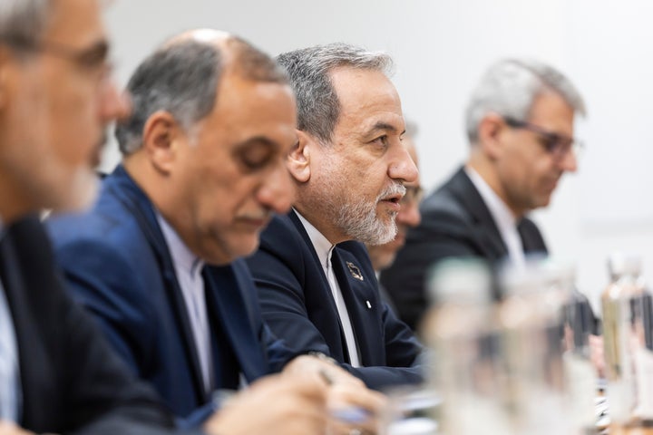 Iranian Foreign Minister Abbas Araghchi, speaks during a bilateral meeting between Switzerland and Iran, in Geneva, Switzerland, Tuesday, Feb. 17, 2026 (Cyril Zingaro/Keystone via AP)