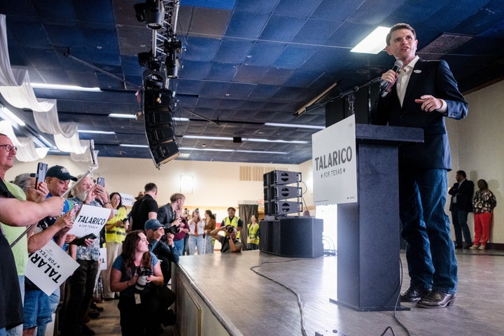 State Representative James Talarico, a Democrat from Texas and US Senate candidate, speaks during the kickoff event for his Take Back Texas tour in Austin, Texas, on Tuesday, Feb. 17.