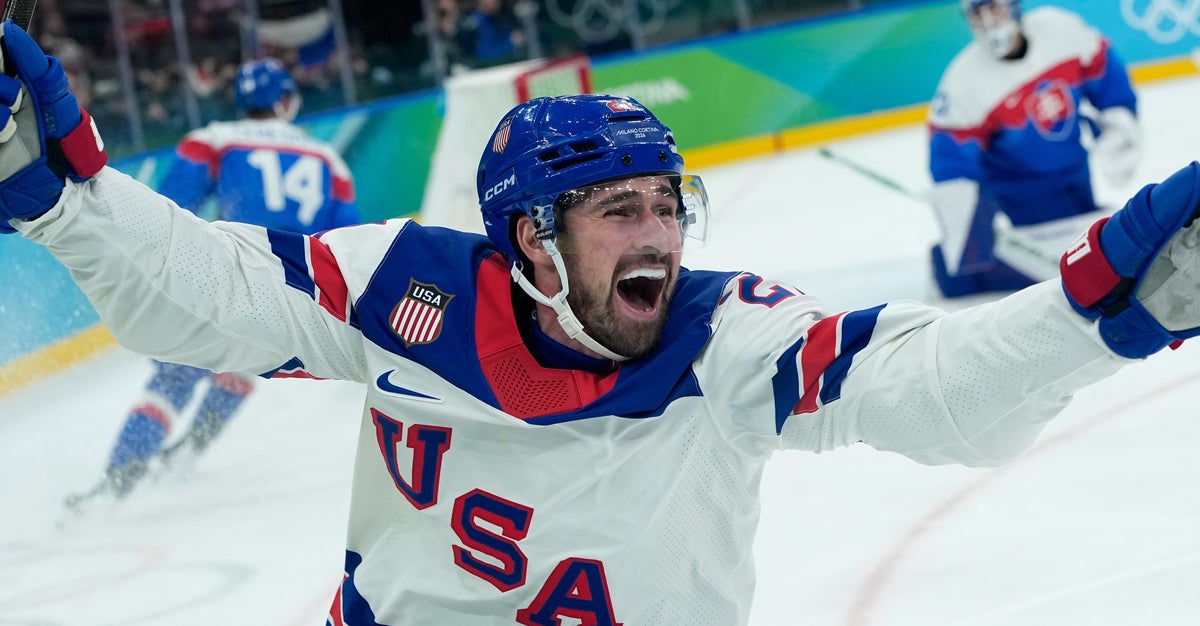 Team USA Men's Hockey Heading To Gold-Medal Finals After Dominating Slovakia - HuffPost by Stephen Whyno