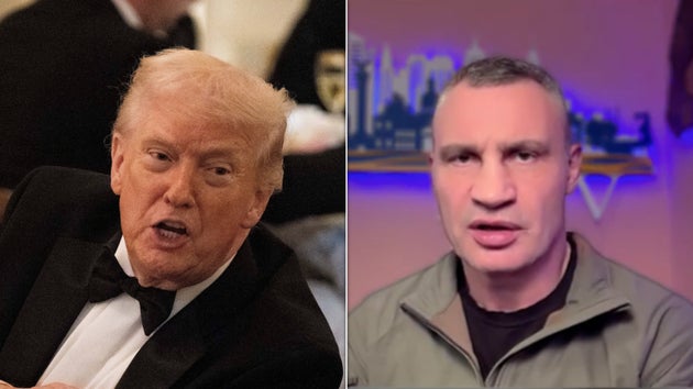 US president Donald Trump and Kyiv mayor Vitali Klitschko