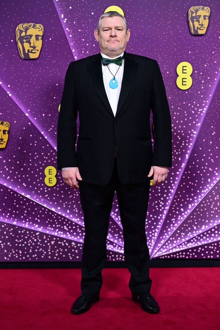 John Davidson pictured on his way into Sunday night's Baftas