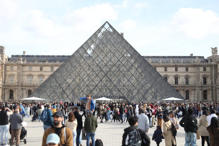 The Louvre Museum in Paris is open to the public, but the Galerie d'Apollon is still closed after the theft of several French crown jewels earlier this month in Paris, France on October 30, 2025. (Photo by Stringer/Anadolu via Getty Images)