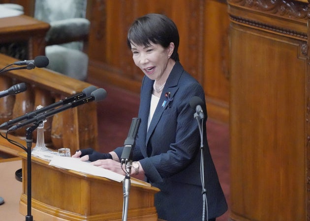 衆院本会議で施政方針演説をする高市早苗首相