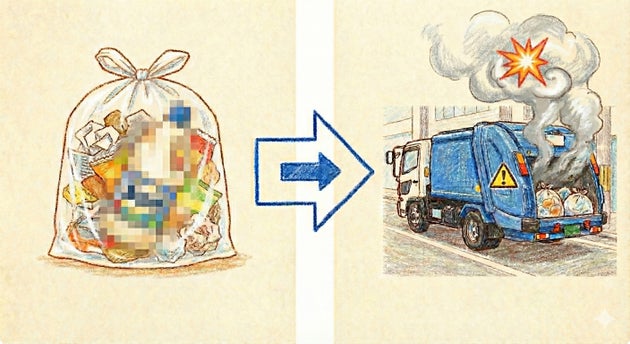 中身を捨てないで出すと破裂の危険性