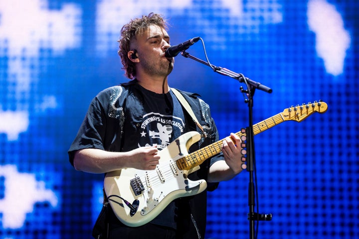 Sam Fender on stage at Reading Festival in 2023
