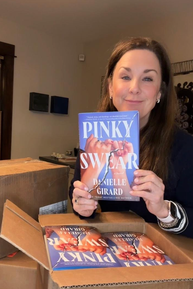 The author at home with "Pinky Swear"