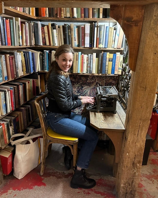 The author at Shakespeare and Company, Paris, in 2024