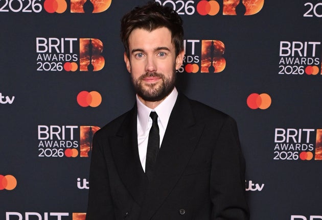 Jack Whitehall pictured on the Brit Awards red carpet ahead of Saturday night's ceremony