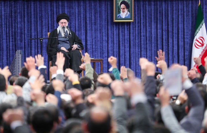 Iran's Supreme Leader Ali Khamenei speaks speaks in Tehran, Iran on January 03, 2026. (Photo by IRANIAN LEADER PRESS OFFICE/Anadolu via Getty Images)