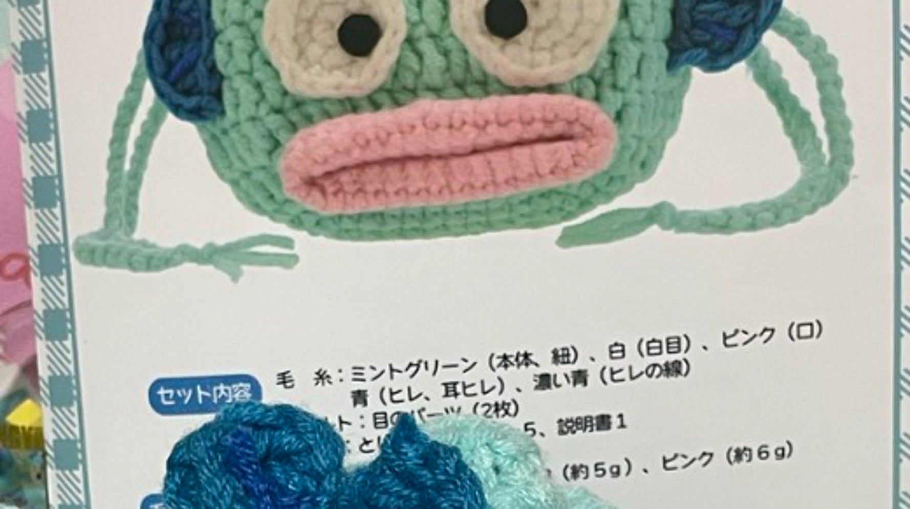 ハンギョドンを編んだはずが…⇒完成した巾着に「新種のハンギョドン